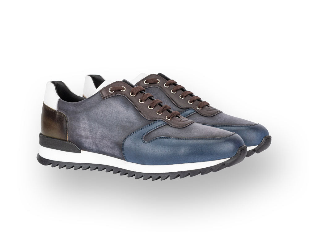 Low top running multicolor deco calf white shoes DIS