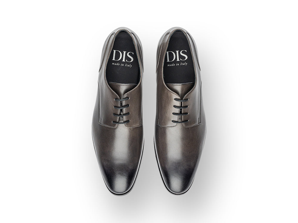 Derby plain men deco dark grey shoes